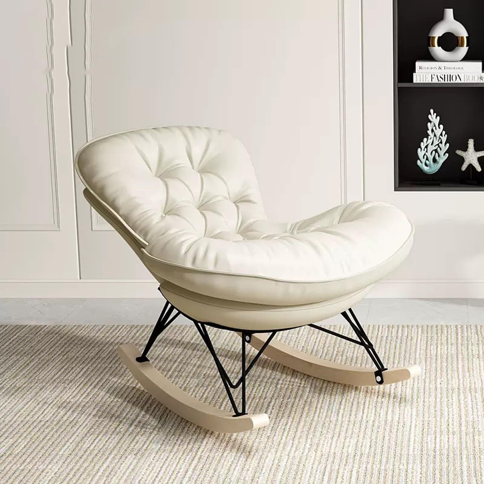 YXCUIDP Tech Cloth Accent Chairs Upholstered Rocking Chair Lounge